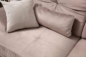 Jaraad Divansofa Venstre - Beige/Svart - Møbler - Sofaer - Sofa med sjeselong
