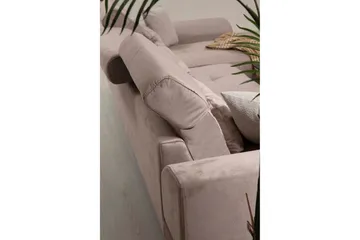Jaraad Divansofa Venstre - Beige/Svart - Møbler - Sofaer - Sofa med sjeselong