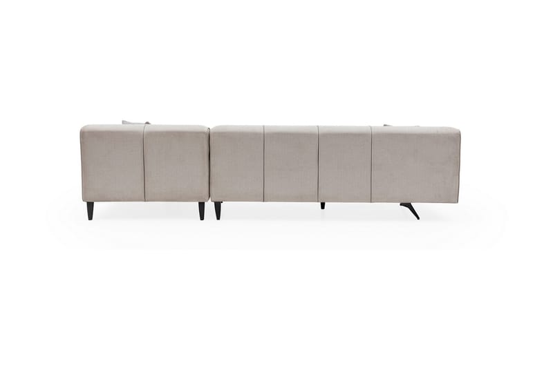 Jivago Divansofa Høyre - Beige/Svart - Møbler - Sofaer - Sofa med sjeselong