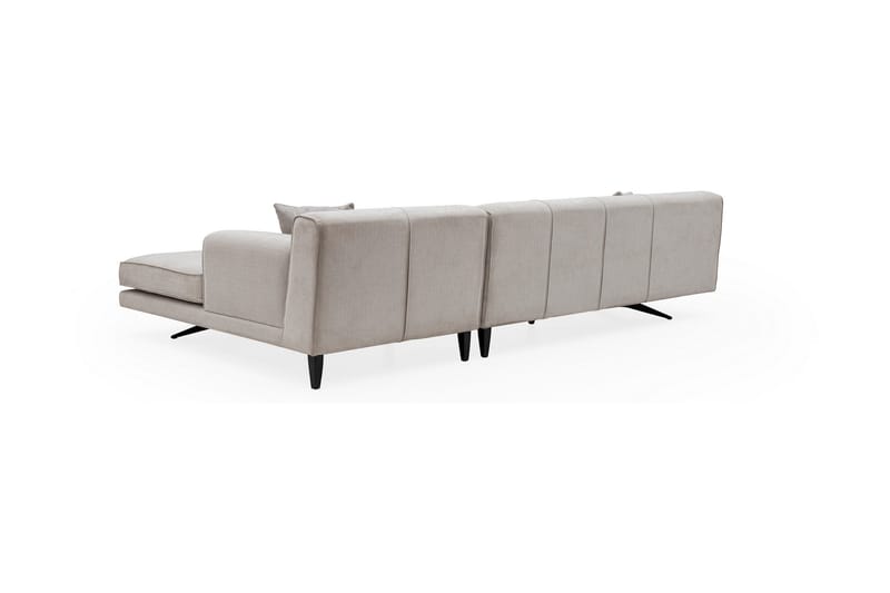 Jivago Divansofa Høyre - Beige/Svart - Møbler - Sofaer - Sofa med sjeselong