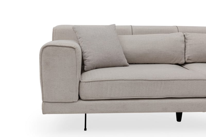 Jivago Divansofa Høyre - Beige/Svart - Møbler - Sofaer - Sofa med sjeselong