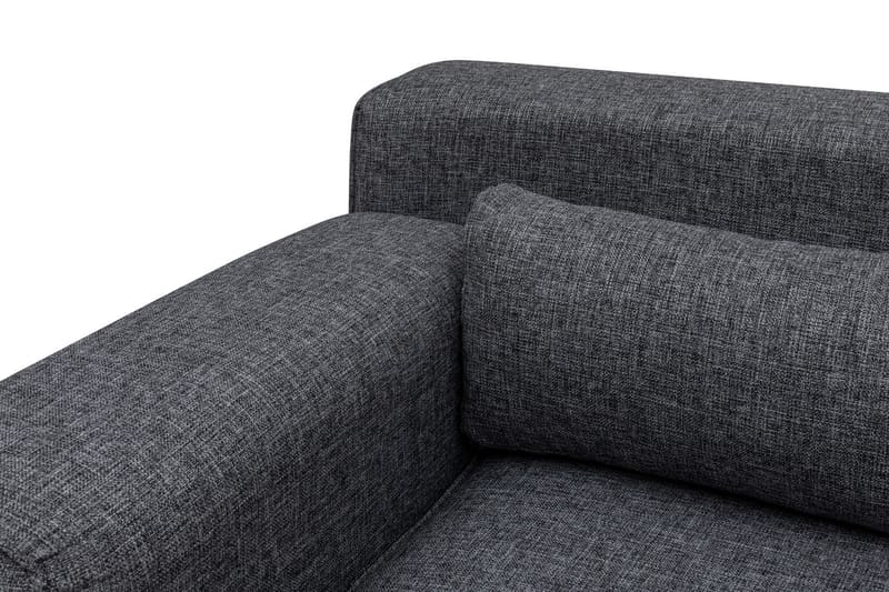 Jivago Divansofa Høyre - Grå/Svart - Sofa med sjeselong - 4 seters sofa med divan