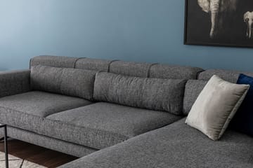 Jivago Divansofa Høyre - Grå/Svart - Møbler - Sofaer - Sofa med sjeselong