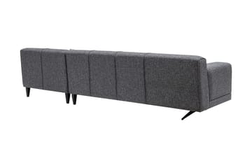 Jivago Divansofa Høyre - Grå/Svart - Møbler - Sofaer - Sofa med sjeselong