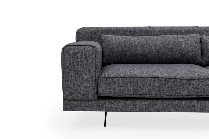Jivago Divansofa Høyre - Grå/Svart - Møbler - Sofaer - Sofa med sjeselong