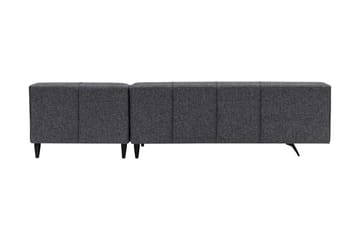 Jivago Divansofa Høyre - Grå/Svart - Møbler - Sofaer - Sofa med sjeselong