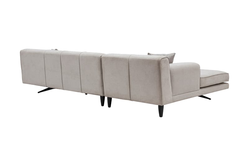 Jivago Divansofa Venstre - Beige/Svart - Sofa med sjeselong - 4 seters sofa med divan