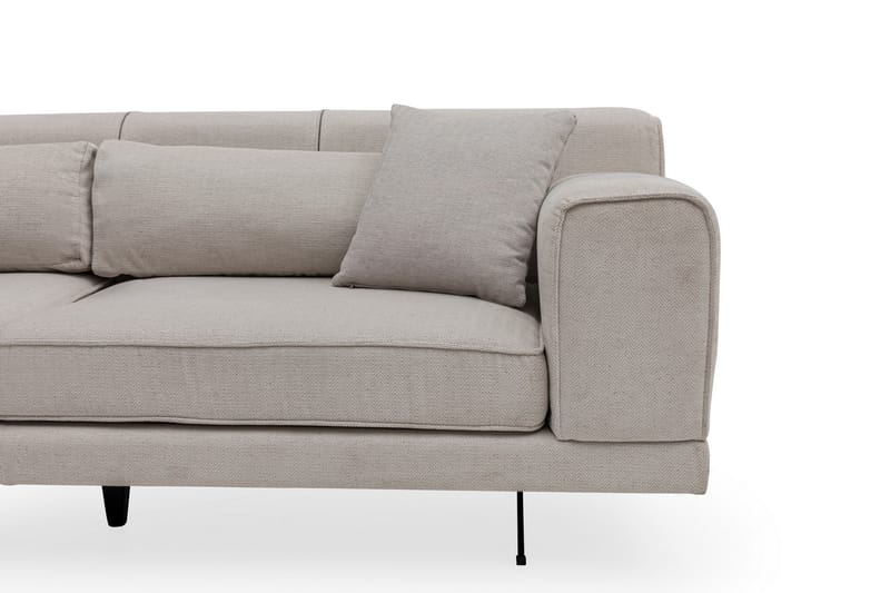 Jivago Divansofa Venstre - Beige/Svart - Sofa med sjeselong - 4 seters sofa med divan