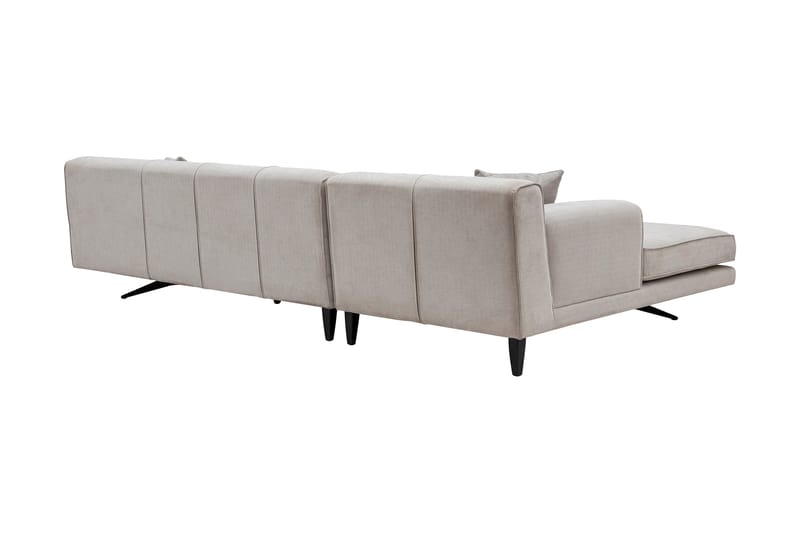 Jivago Divansofa Venstre - Beige/Svart - Møbler - Sofaer - Sofa med sjeselong