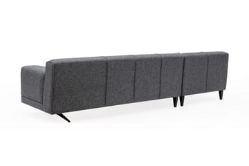 Jivago Divansofa Venstre - Grå/Svart - Møbler - Sofaer - Sofa med sjeselong