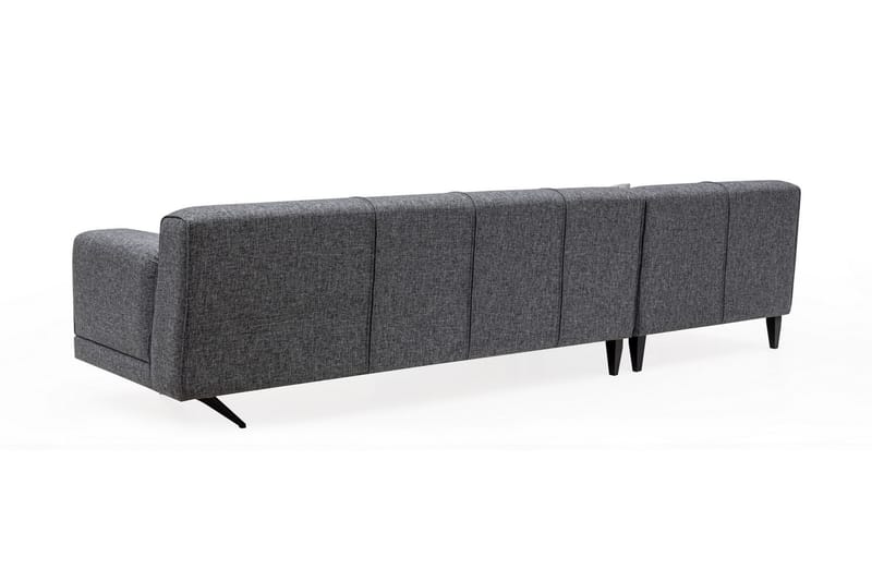 Jivago Divansofa Venstre - Grå/Svart - Møbler - Sofaer - Sofa med sjeselong