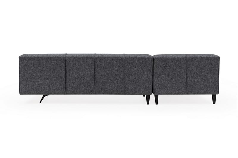 Jivago Divansofa Venstre - Grå/Svart - Møbler - Sofaer - Sofa med sjeselong
