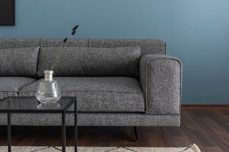 Jivago Divansofa Venstre - Grå/Svart - Møbler - Sofaer - Sofa med sjeselong