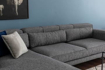 Jivago Divansofa Venstre - Grå/Svart - Møbler - Sofaer - Sofa med sjeselong