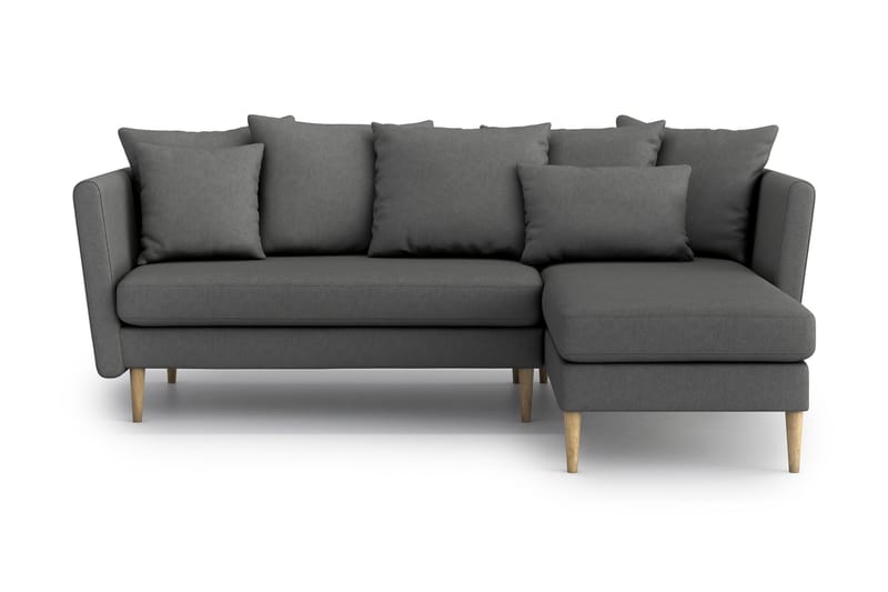 Joleen 2-seter Divansofa - Grå - Sofa med sjeselong - 2 seters sofa med divan