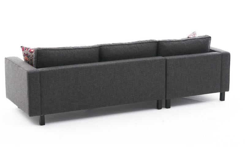 Kaletea Sofa m. Divan 4-seters - Antrasitt - Sofa med sjeselong - 4 seters sofa med divan