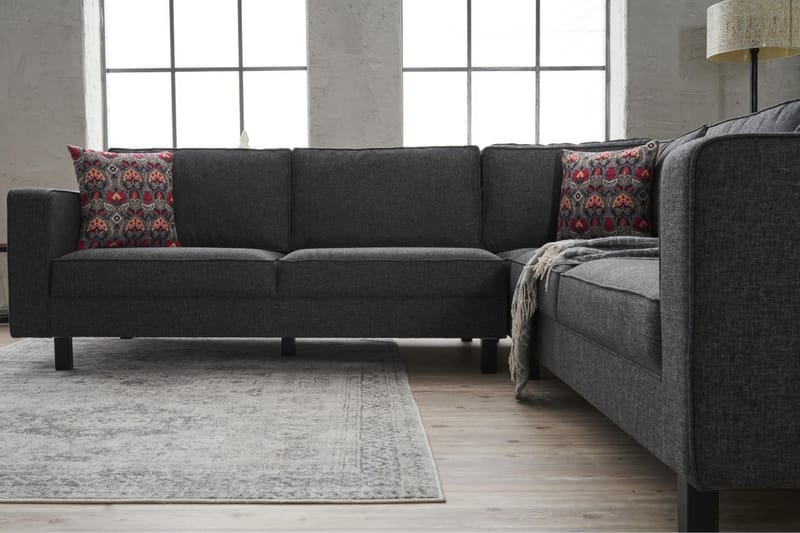 Kaletea Sofa m. Divan 4-seters - Antrasitt - Møbler - Sofaer - Sofa med sjeselong