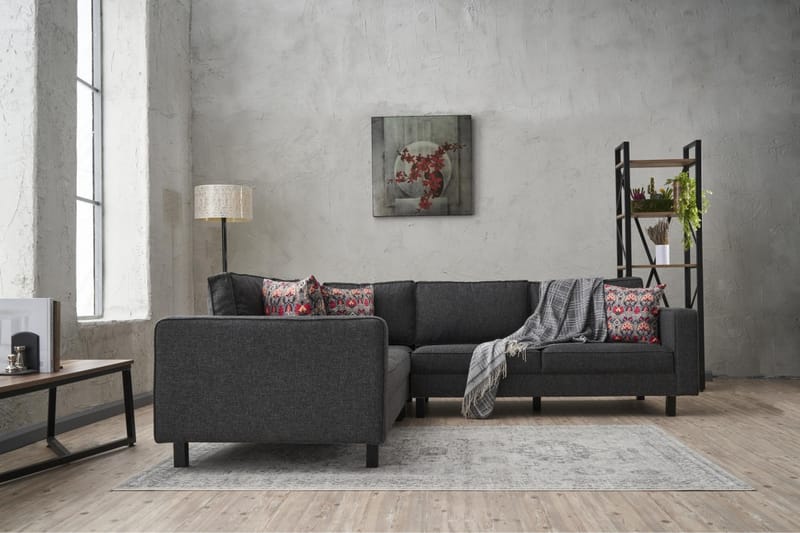 Kaletea Sofa m. Divan 4-seters - Antrasitt - Møbler - Sofaer - Sofa med sjeselong