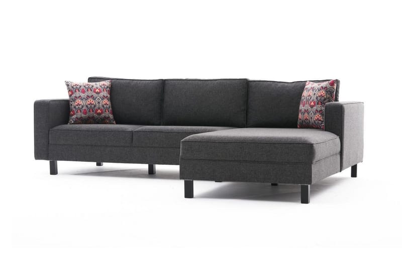 Kaletea Sofa m. Divan 4-seters - Antrasitt - Møbler - Sofaer - Sofa med sjeselong