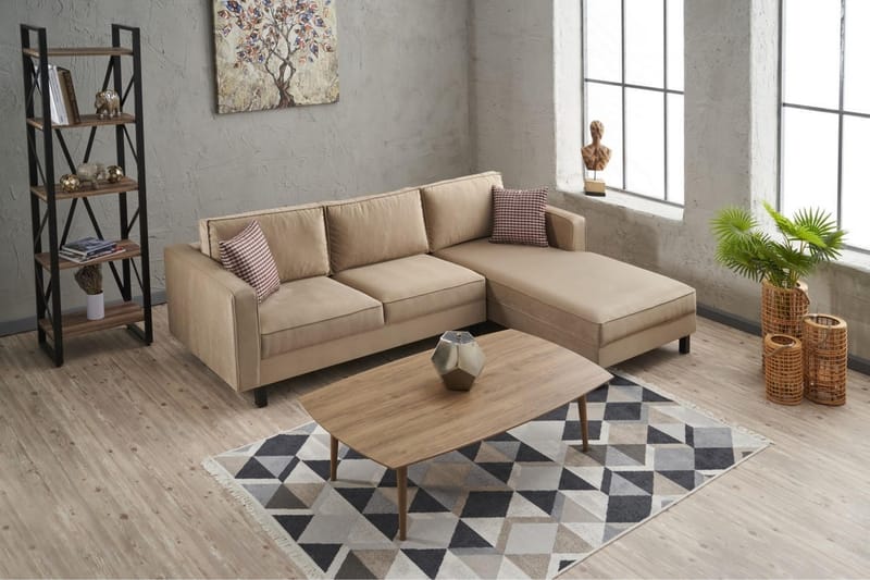Kaletea Sofa m. Divan 4-seters - Beige - Møbler - Sofaer - Sofa med sjeselong