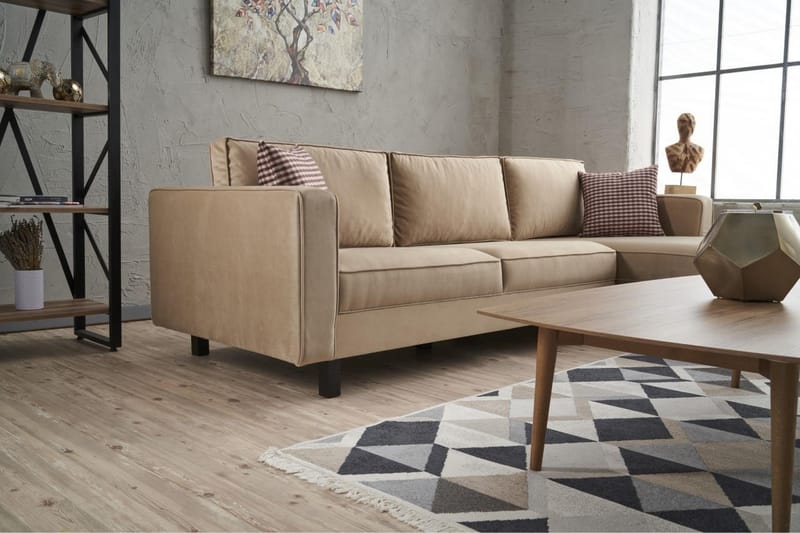 Kaletea Sofa m. Divan 4-seters - Beige - Møbler - Sofaer - Sofa med sjeselong