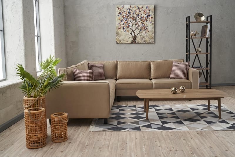 Kaletea Sofa m. Divan 4-seters - Beige - Møbler - Sofaer - Sofa med sjeselong