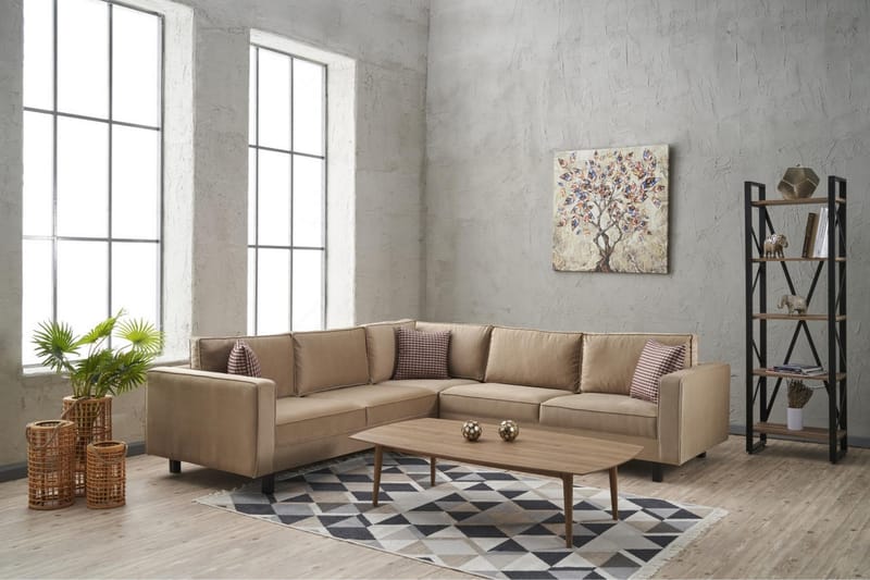 Kaletea Sofa m. Divan 4-seters - Beige - Møbler - Sofaer - Sofa med sjeselong