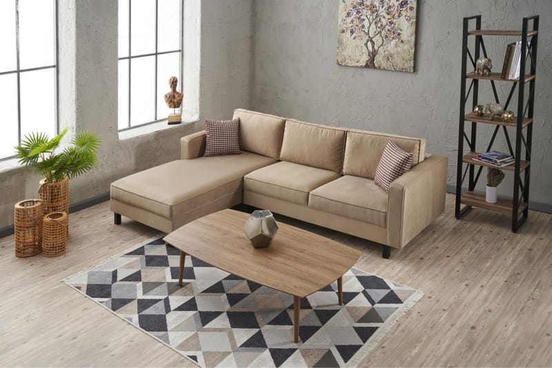 Kaletea Sofa m. Divan 4-seters - Beige - Møbler - Sofaer - Sofa med sjeselong