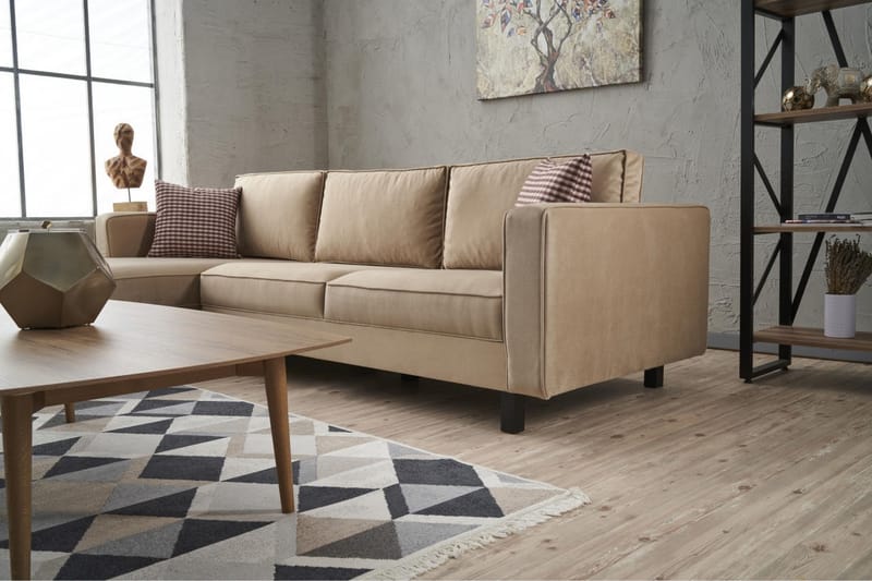 Kaletea Sofa m. Divan 4-seters - Beige - Møbler - Sofaer - Sofa med sjeselong