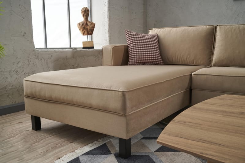 Kaletea Sofa m. Divan 4-seters - Beige - Møbler - Sofaer - Sofa med sjeselong