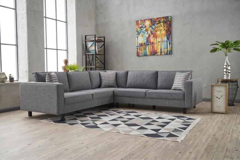 Kaletea Sofa m. Divan 4-seters - Grå - Møbler - Sofaer - Sofa med sjeselong