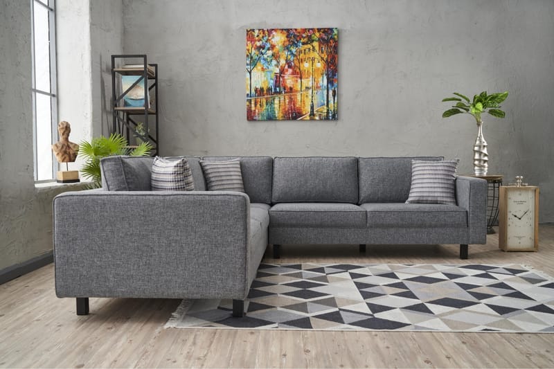 Kaletea Sofa m. Divan 4-seters - Grå - Møbler - Sofaer - Sofa med sjeselong