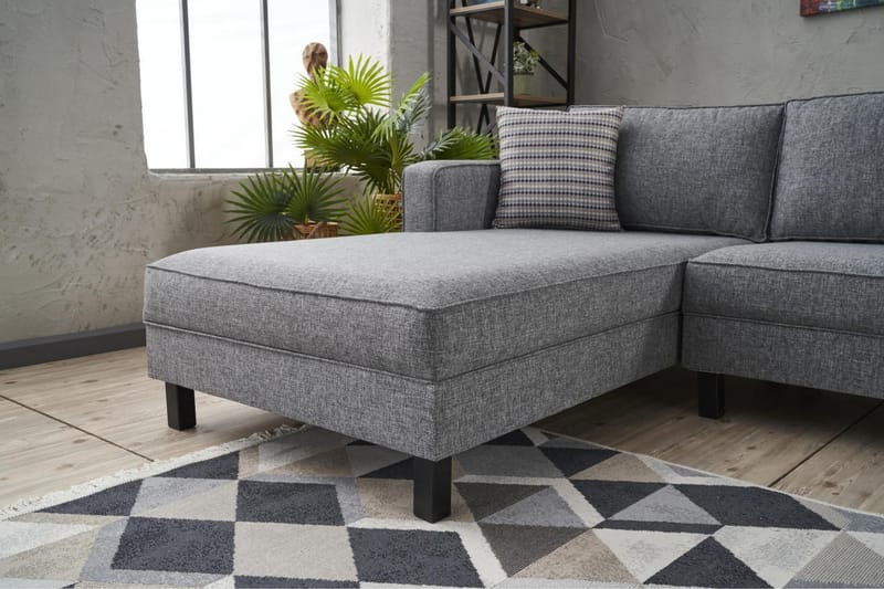 Kaletea Sofa m. Divan 4-seters - Grå - Møbler - Sofaer - Sofa med sjeselong