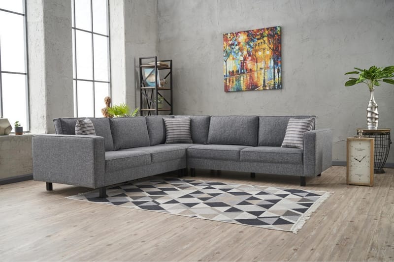 Kaletea Sofa m. Divan 4-seters - Grå - Møbler - Sofaer - Hjørnesofa - Hjørnesofa med divan