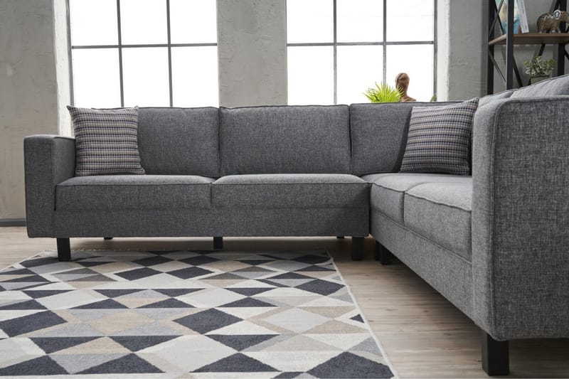 Kaletea Sofa m. Divan 4-seters - Grå - Møbler - Sofaer - Hjørnesofa - Hjørnesofa med divan
