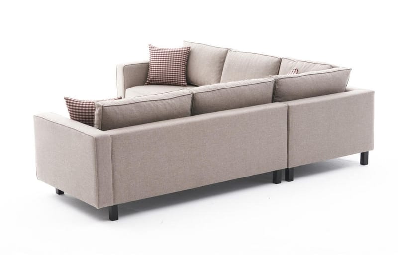 Kaletea Sofa m. Divan 4-seters - Krem - Sofa med sjeselong - 4 seters sofa med divan