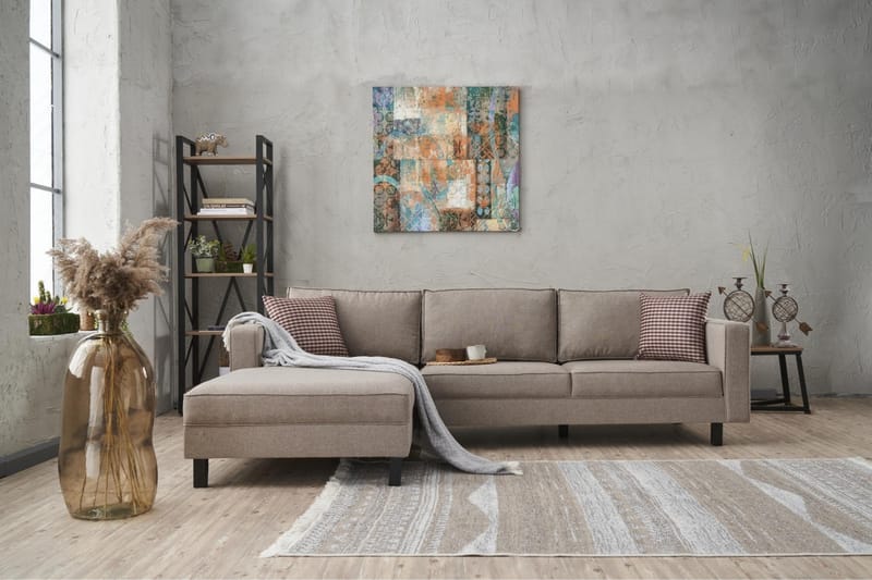Kaletea Sofa m. Divan 4-seters - Krem - Møbler - Sofaer - Sofa med sjeselong