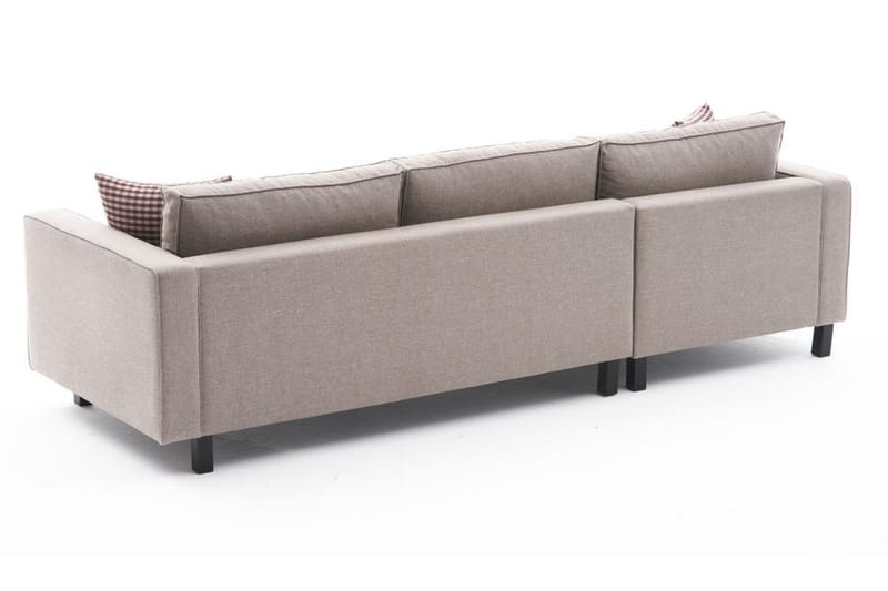 Kaletea Sofa m. Divan 4-seters - Krem - Sofa med sjeselong - 4 seters sofa med divan