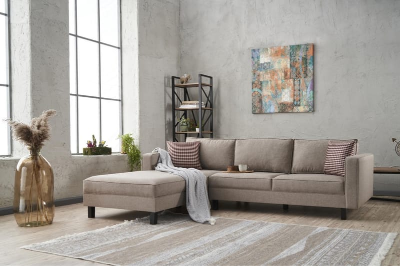 Kaletea Sofa m. Divan 4-seters - Krem - Møbler - Sofaer - Sofa med sjeselong