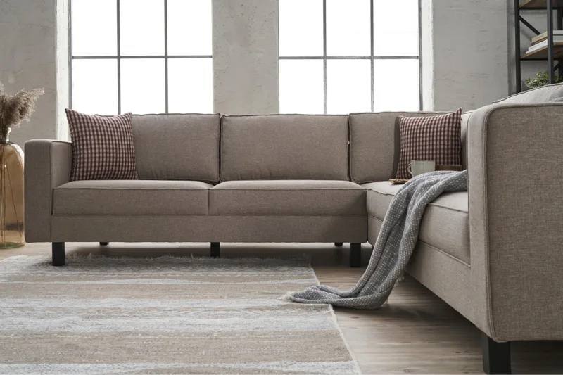 Kaletea Sofa m. Divan 4-seters - Krem - Møbler - Sofaer - Hjørnesofa - Hjørnesofa med divan