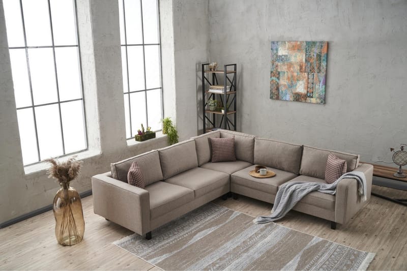 Kaletea Sofa m. Divan 4-seters - Krem - Møbler - Sofaer - Hjørnesofa