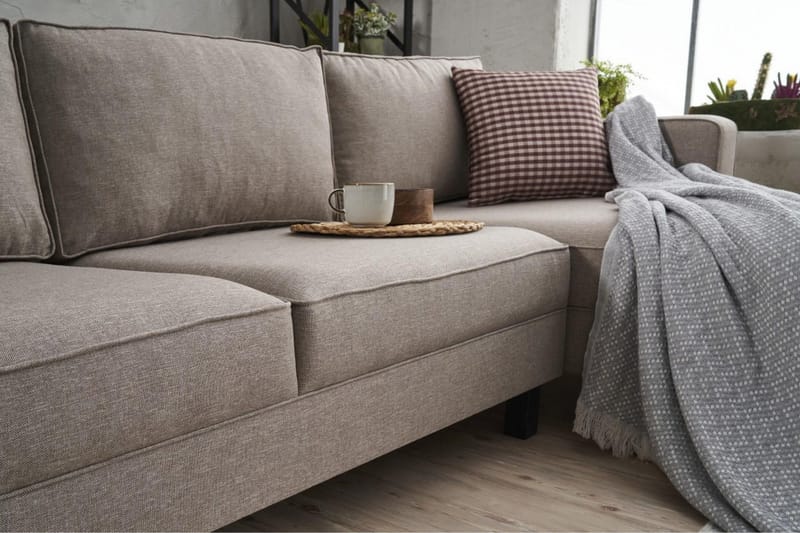 Kaletea Sofa m. Divan 4-seters - Krem - Møbler - Sofaer - Sofa med sjeselong