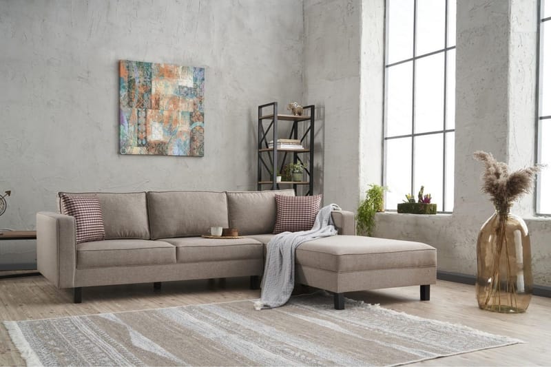 Kaletea Sofa m. Divan 4-seters - Krem - Møbler - Sofaer - Sofa med sjeselong
