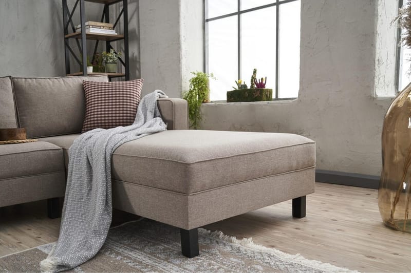 Kaletea Sofa m. Divan 4-seters - Krem - Møbler - Sofaer - Sofa med sjeselong