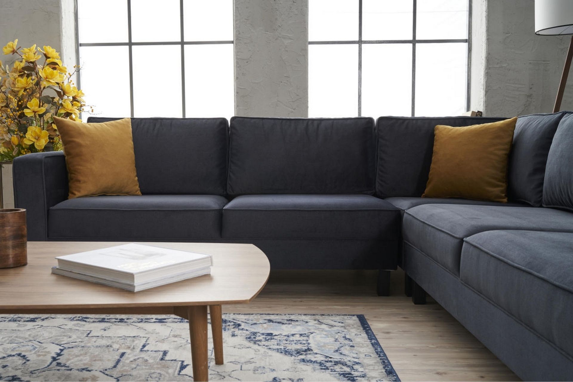 Kaletea Sofa m. Divan 4-seters - Mørkegrå - Møbler - Sofaer - Sofa med sjeselong