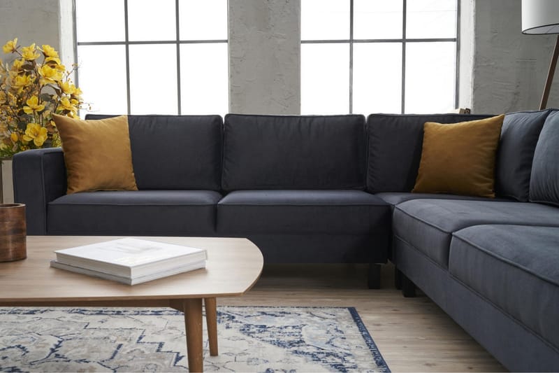 Kaletea Sofa m. Divan 4-seters - Mørkegrå - Møbler - Sofaer - Sofa med sjeselong