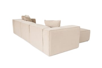 Kaolins Sofa med Sjeselong 3-seter - Fersken - Møbler - Sofaer - Sofa med sjeselong