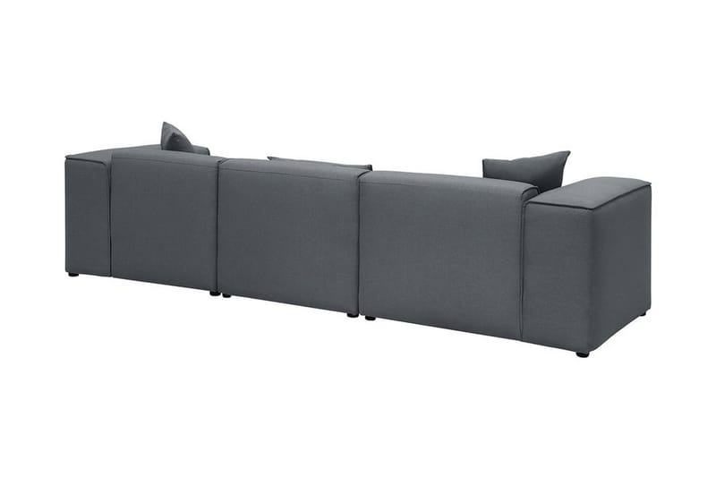 Kimathi Hjørnesofa - Grå - Sofa med sjeselong - 3 seters sofa med divan