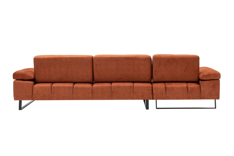 Kitimat 3-seter Venstrevendt L-formet Sofa med Sjeselong 314 cm i Stoff - Oransje - Møbler - Sofaer - Sofa med sjeselong - 3 seters sofa med divan
