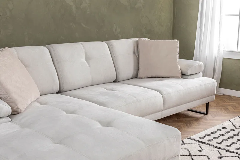 Kitimat Divansofa 3-seters - Beige - Møbler - Sofaer - Sofa med sjeselong - 3 seters sofa med divan